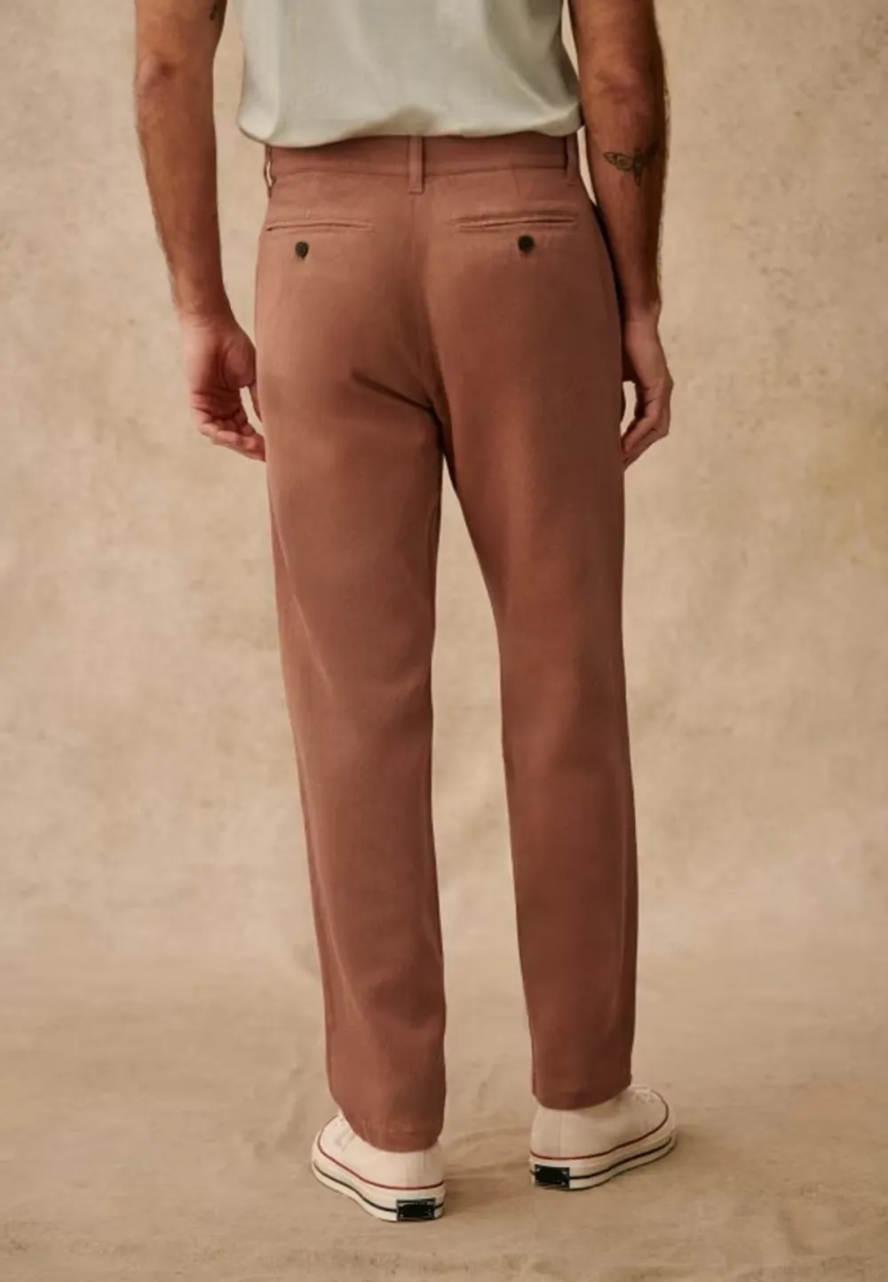 Straight Pants-Old Pink Denim