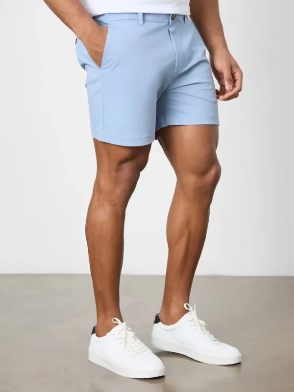 Light Blue Soft And Comfortable Chino Shorts