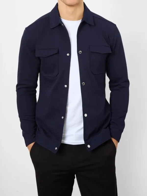 Navy Daily Leisure Soft Outerwear