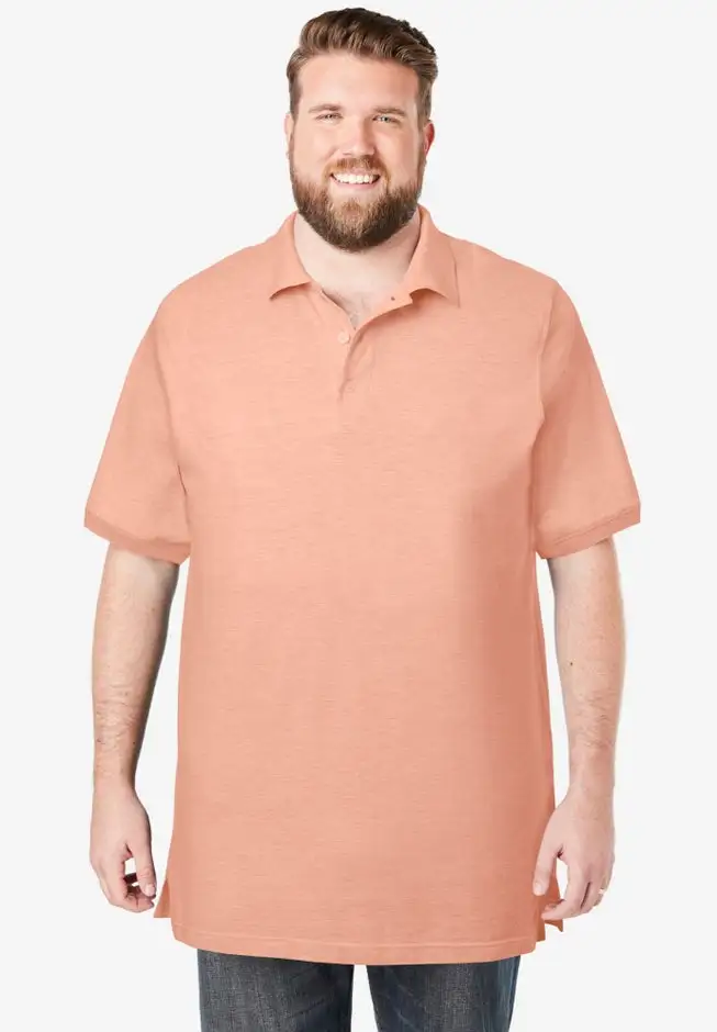 Longer-Length Shrink-Less™ Cotton Polo Shirt