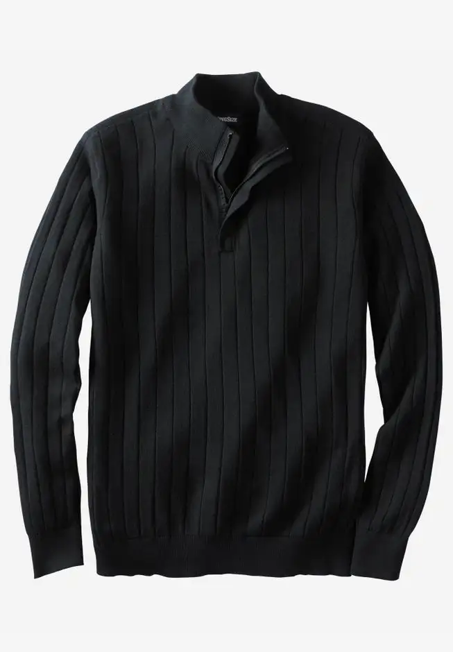 Quarter Zip Mock Neck Lightweight Sweater