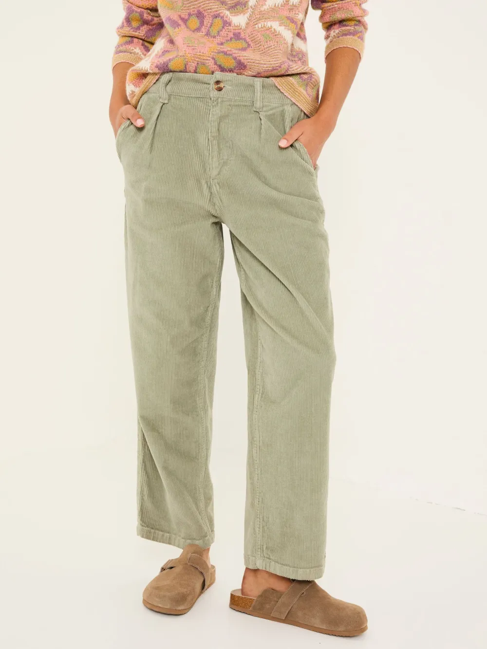 Light Green Cord Trousers
