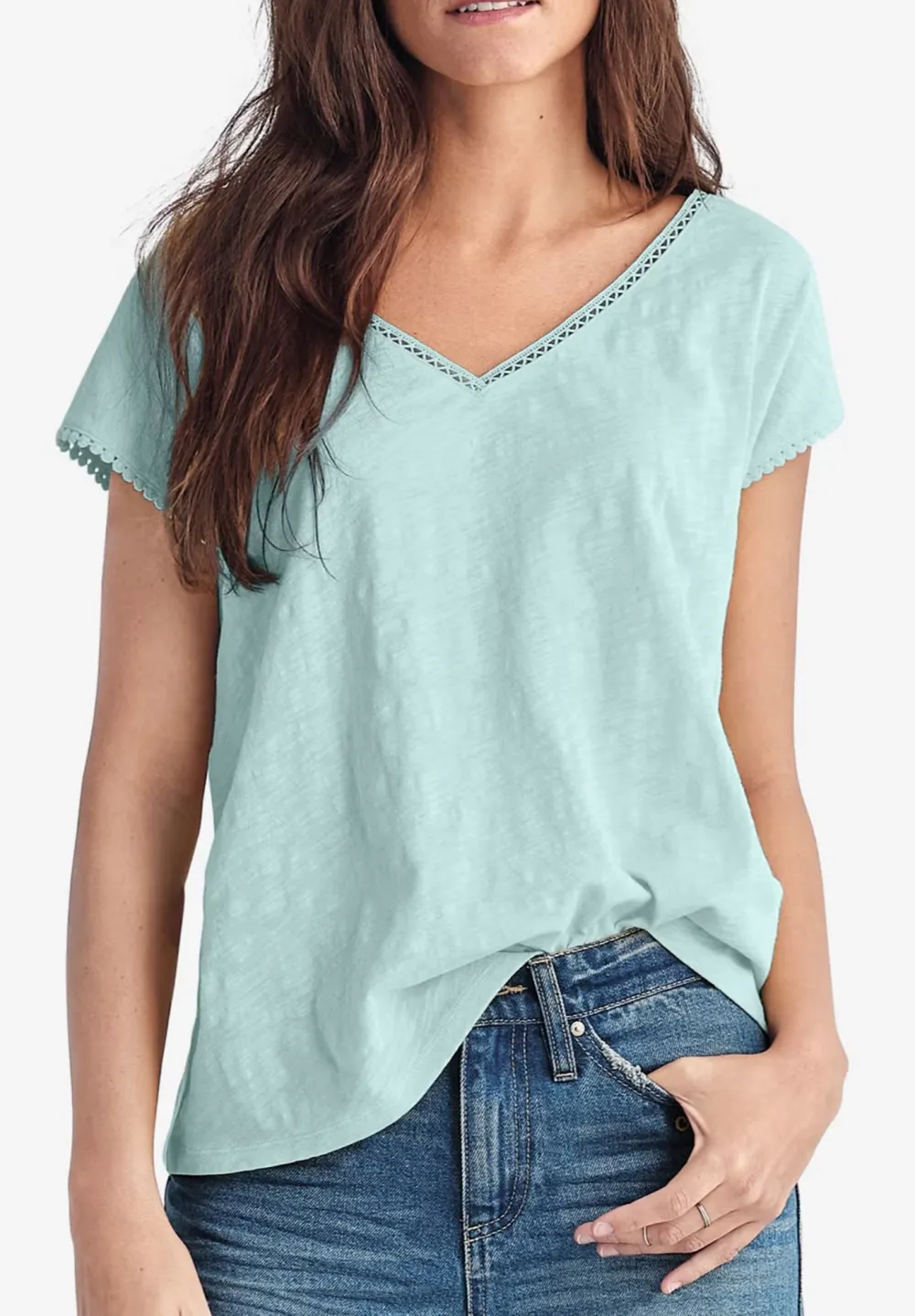 Front And Rear V-Neck T-Shirt