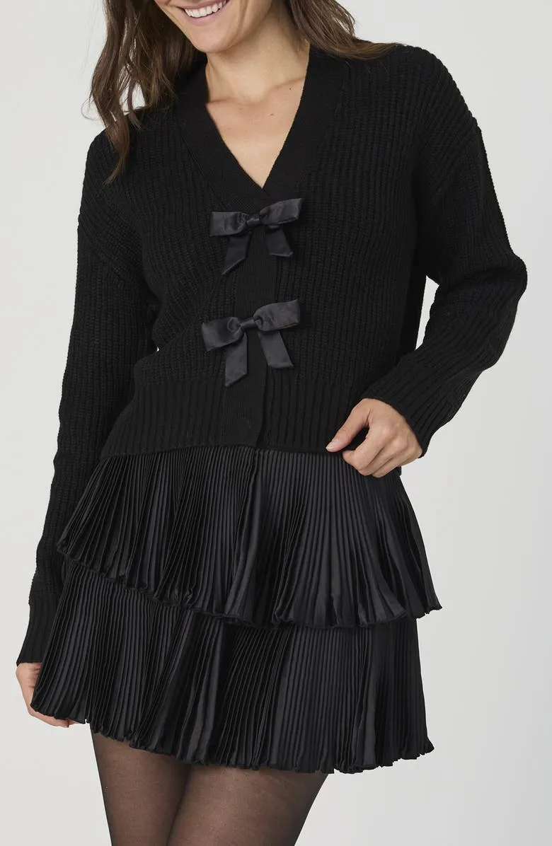 Babysoft Satin Bow Cardigan