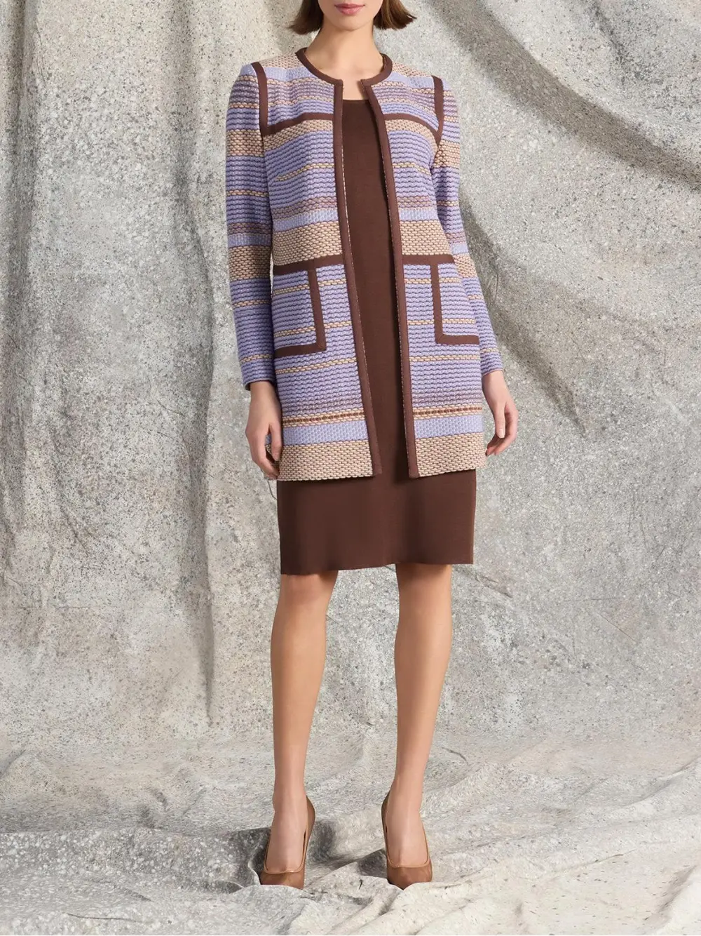 Medium To Long Striped Jacket