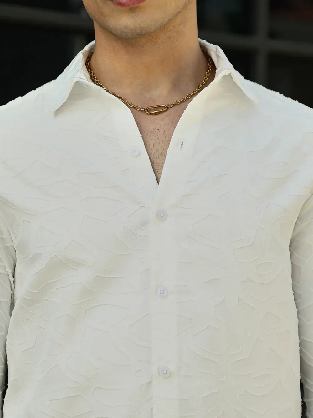 White Full Sleeve Casual Style Shirt