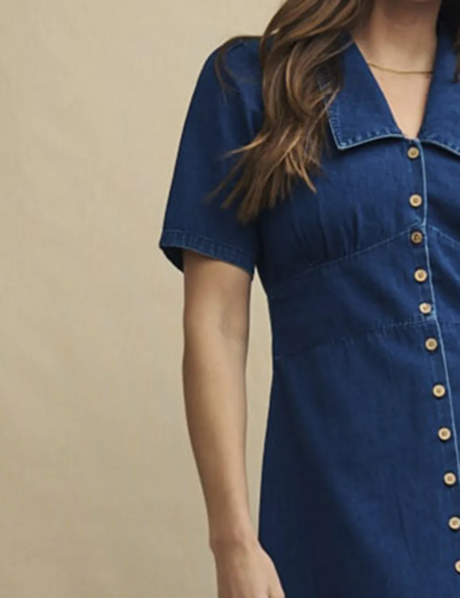 Dark Denim Midi Dress