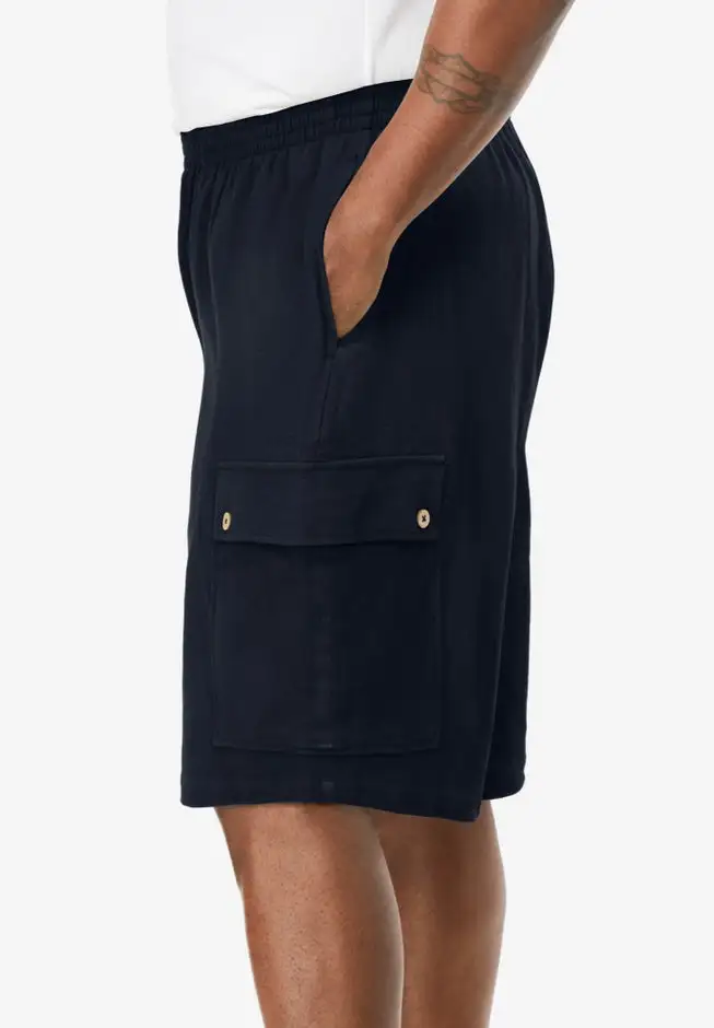 Full Elastic Waist Gauze Cargo Shorts