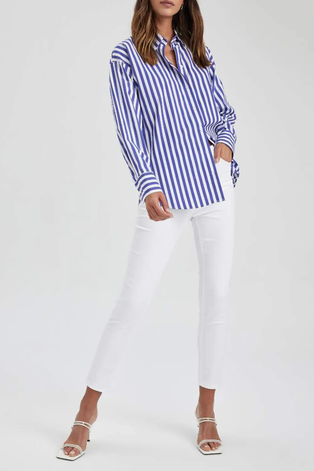 Pure White Gabardine Pants