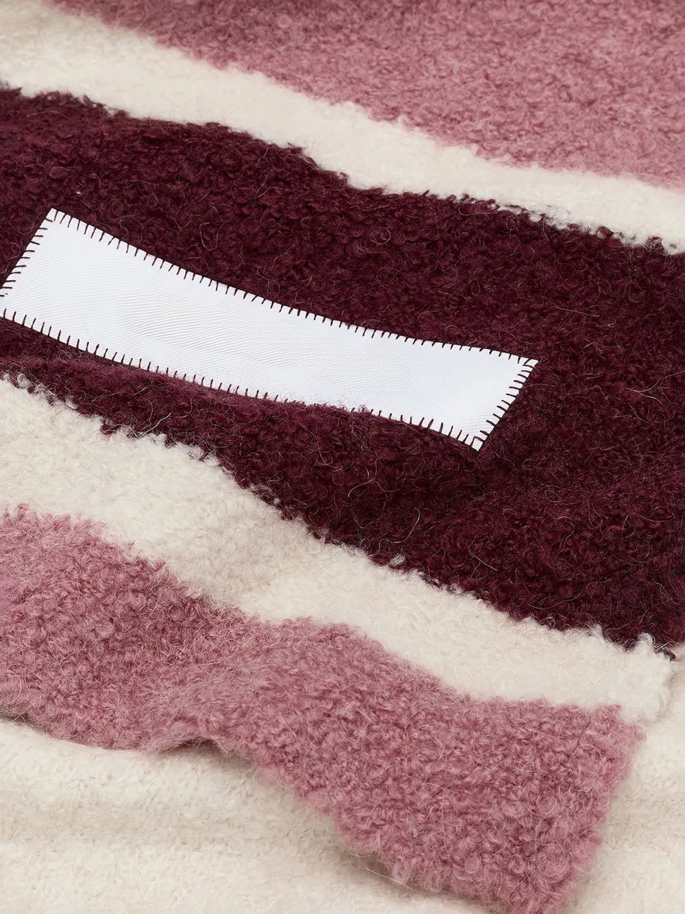 Pink Block Patterned Warm Scarf