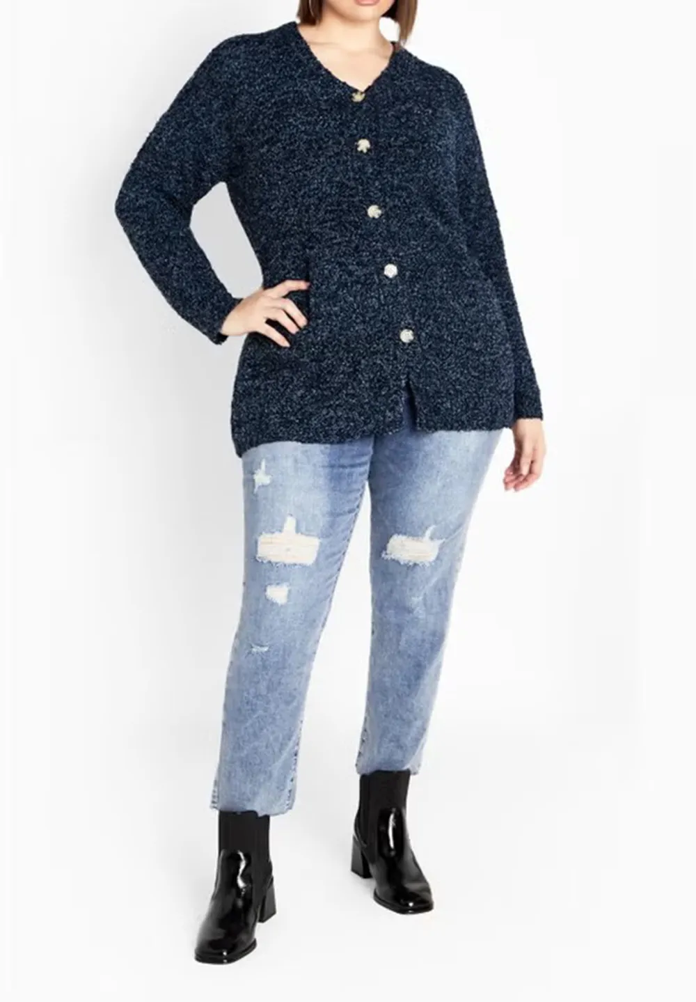 Solid Color Button Up Cardigan