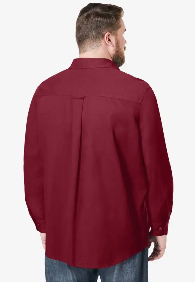 Long Sleeve Denim and Twill Shirt