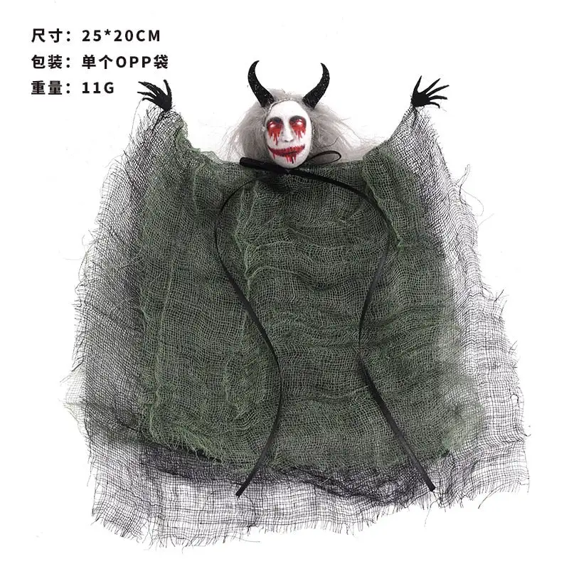 2023 Halloween Horror Mask Ghost Pendants Fright Demon Devil Doll Pendants Ghost Festival Happy Halloween Party Decor For Home