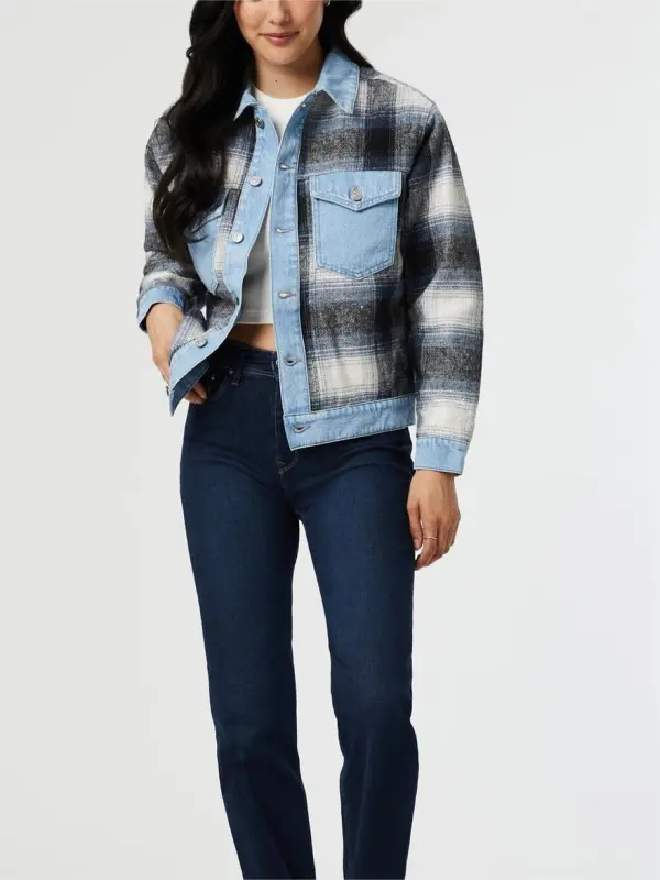 Cotton Denim Long Sleeve Jacket