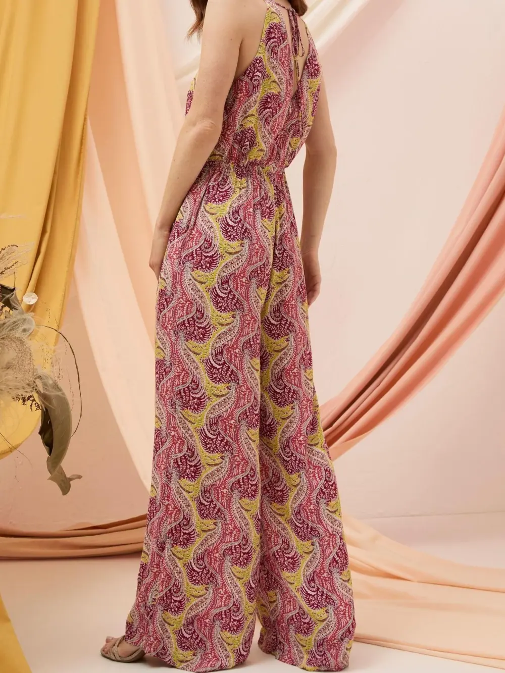 Orange Paisley Jumpsuit