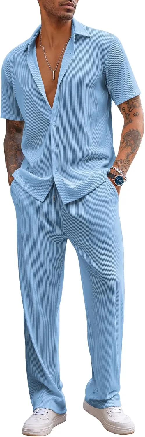 2-Piece Men's Casual Beach Outfit