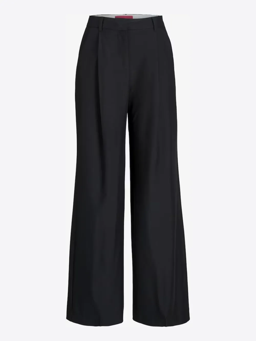 Black Wide-Leg Casual Style Pants