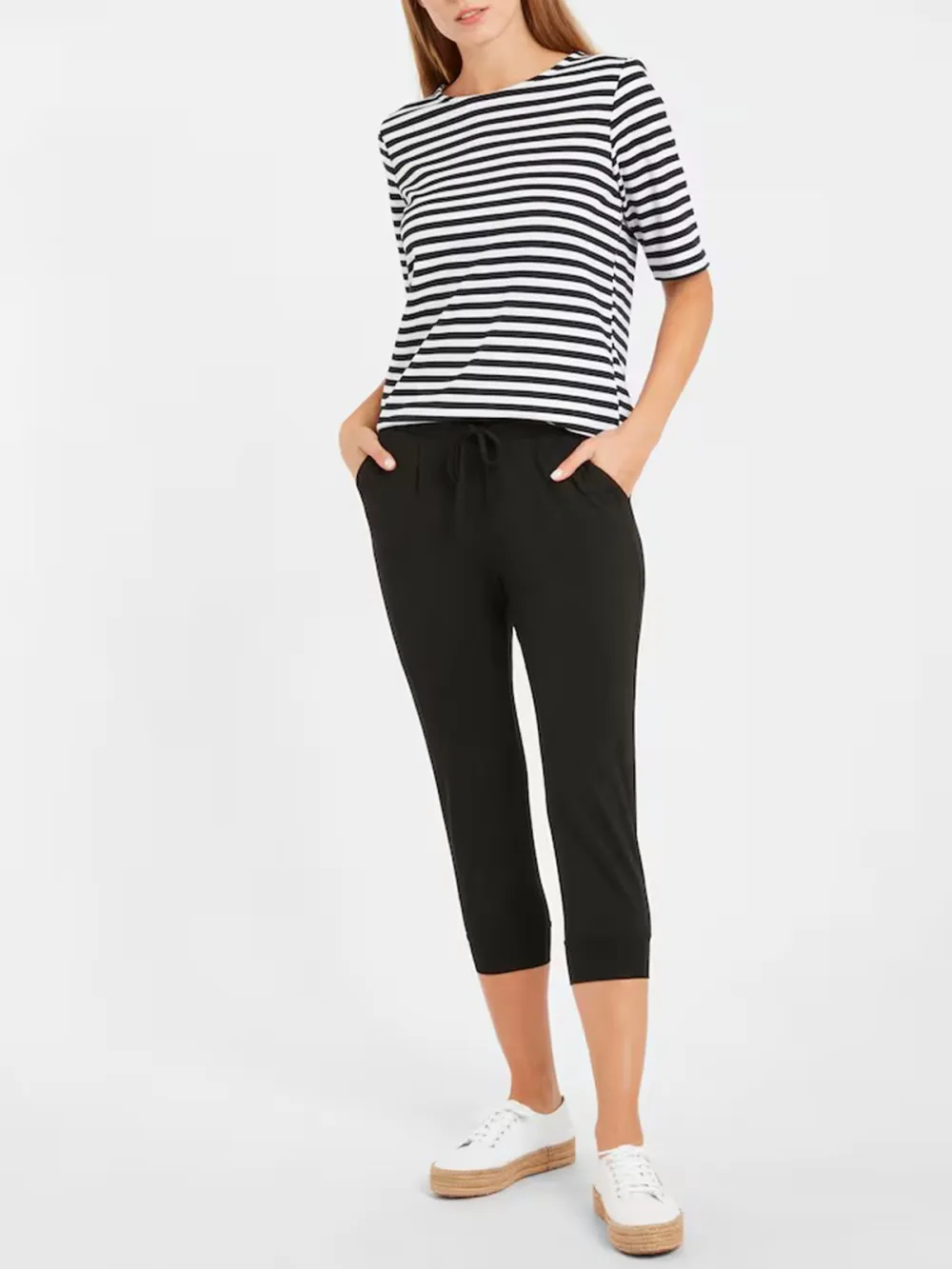 Side Pockets Casual Style Pants