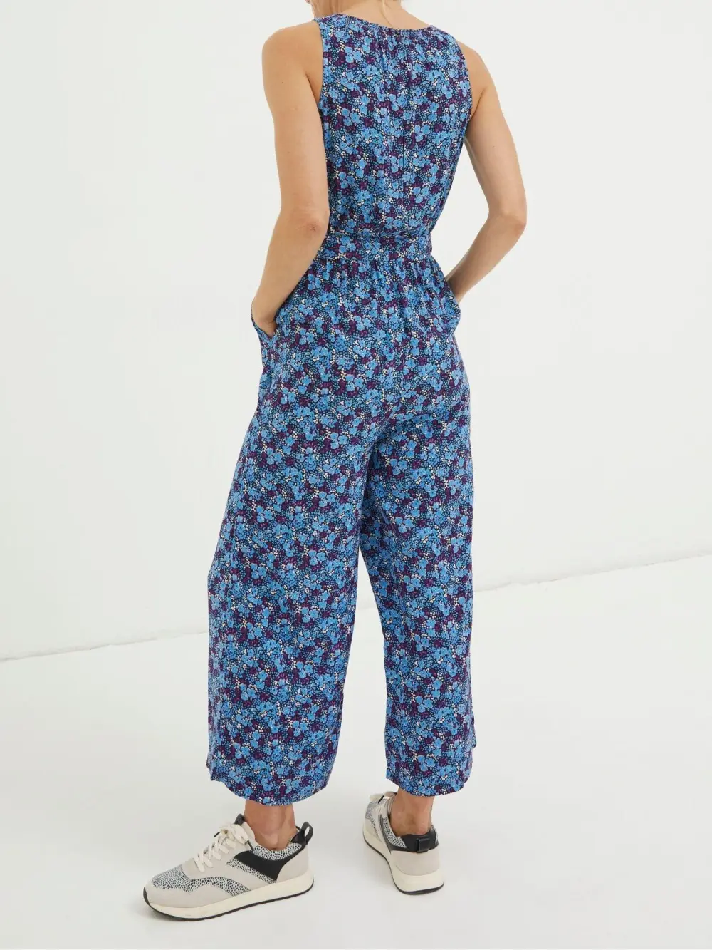 Purple Garden Island Floral Jumpsuit
