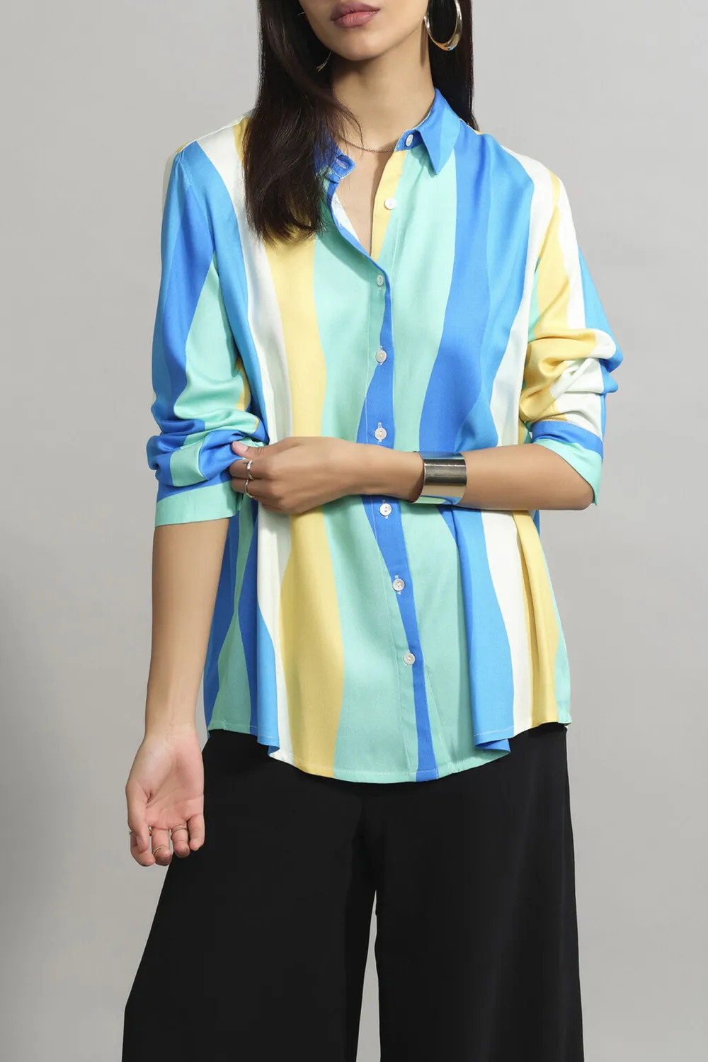 Multi Color Casual Style Shirt