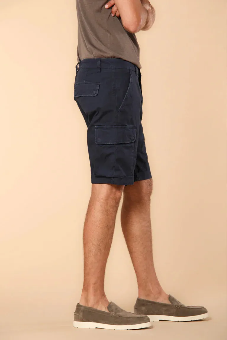 Navy Blue Men's Fashion Slim Fit Cotton Shorts