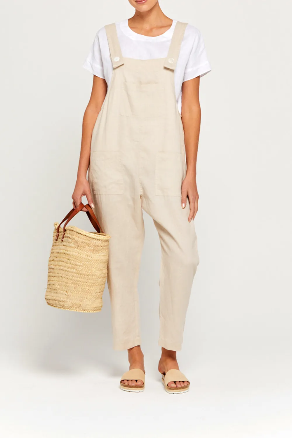 Ecru Loose Commute Comfortable Breathable Jumpsuit