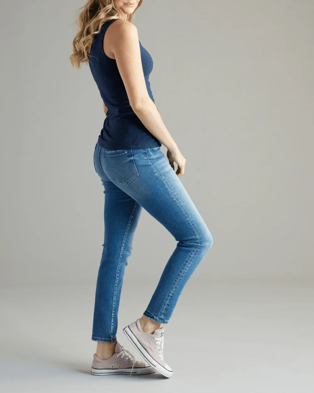 Blue Reversible Sleeveless Tank