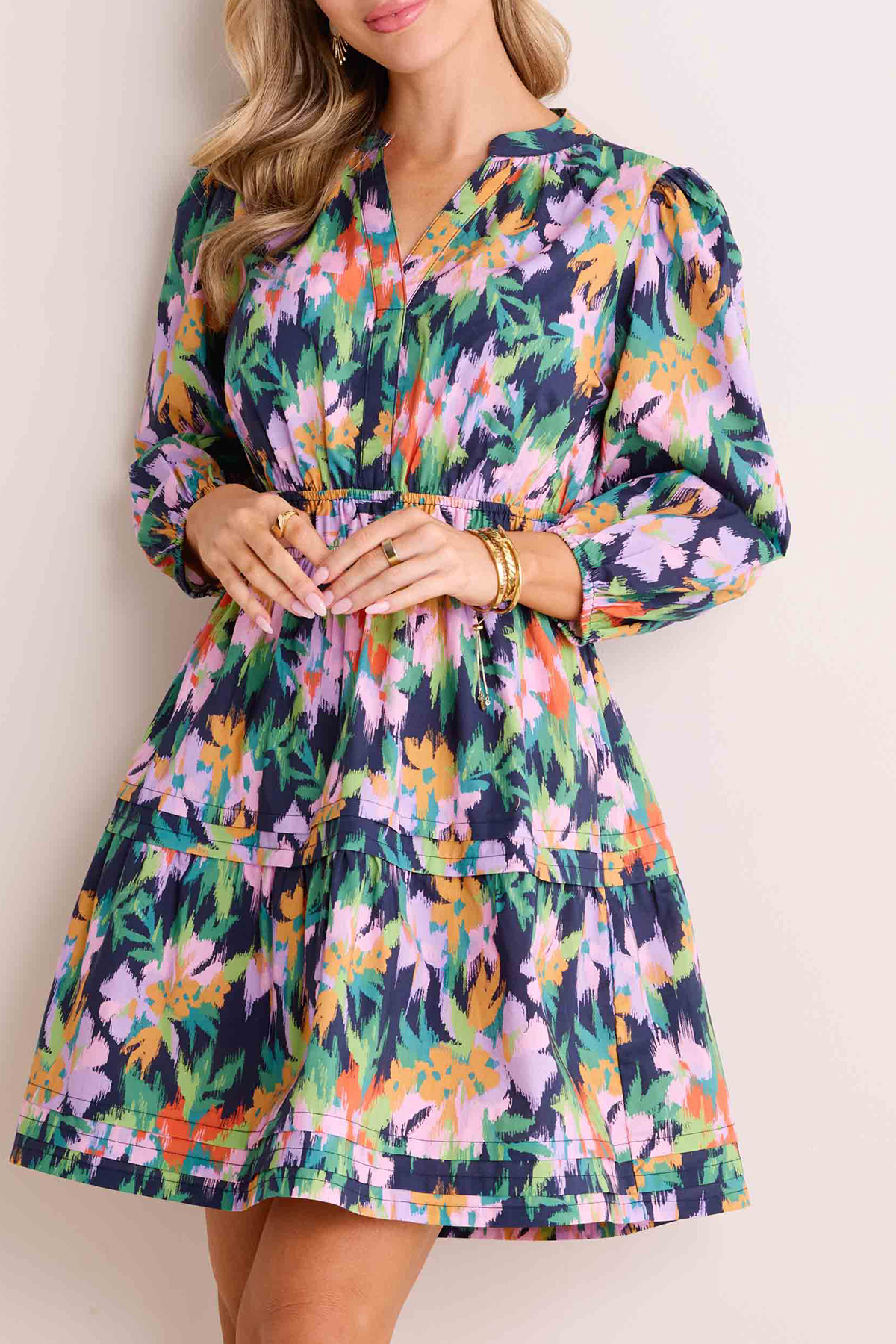 capped sleeve mini dress Selina Embroidered Cap Sleeve Mini Dress