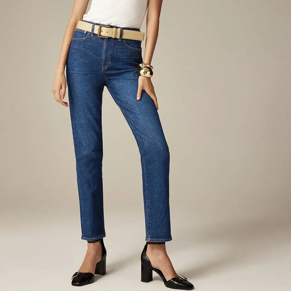 High-Rise Basic Straight Jeans