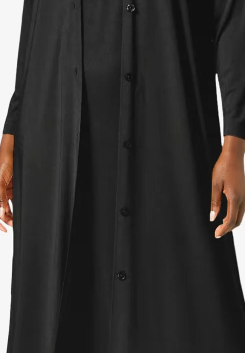 Crew Neck Stretch Knit Duster Set