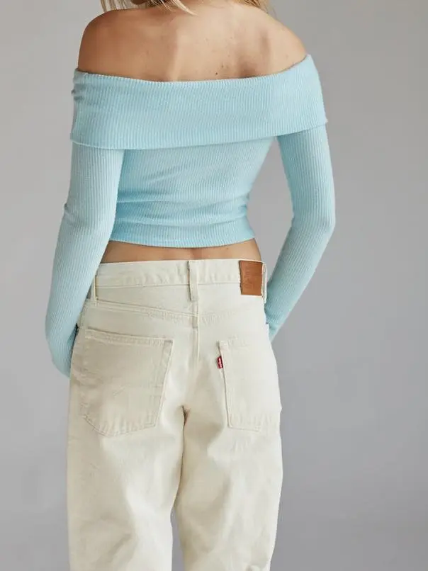 Remi Off The Shoulder Ribbed Knit Top