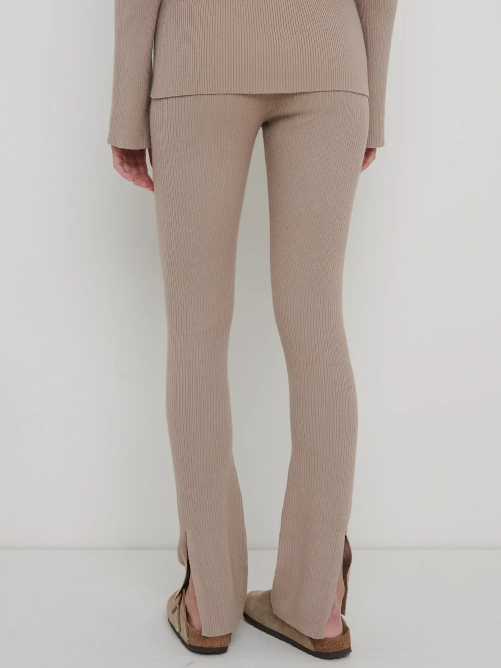 Split Hem Knit Trousers