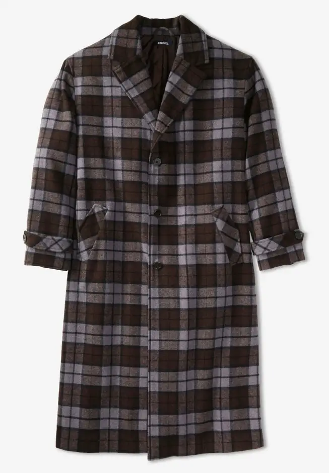 Wool-Blend Long Overcoat