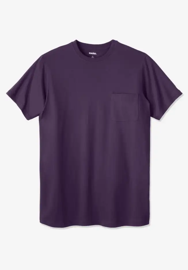 Shrink-Less Lightweight Pocket Crewneck T-Shirt