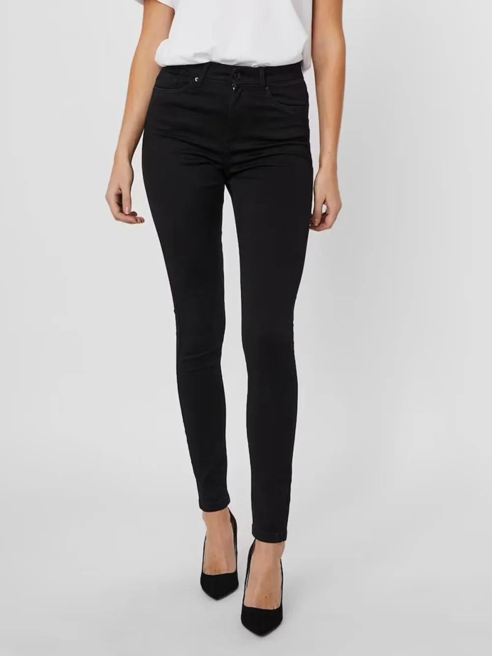 Skinny Mid-Waist Casual Style Jeans