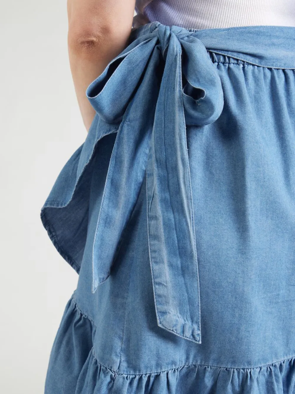 Blue Denim Casual Style Skirt