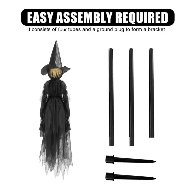 Halloween Decorations Outdoor Large Light Up Holding Hands Screaming Witches P15F