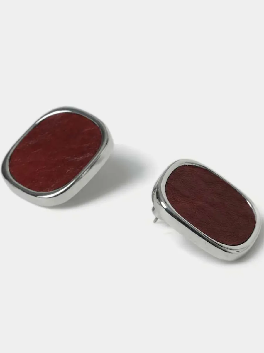 Leather Stud Earrings