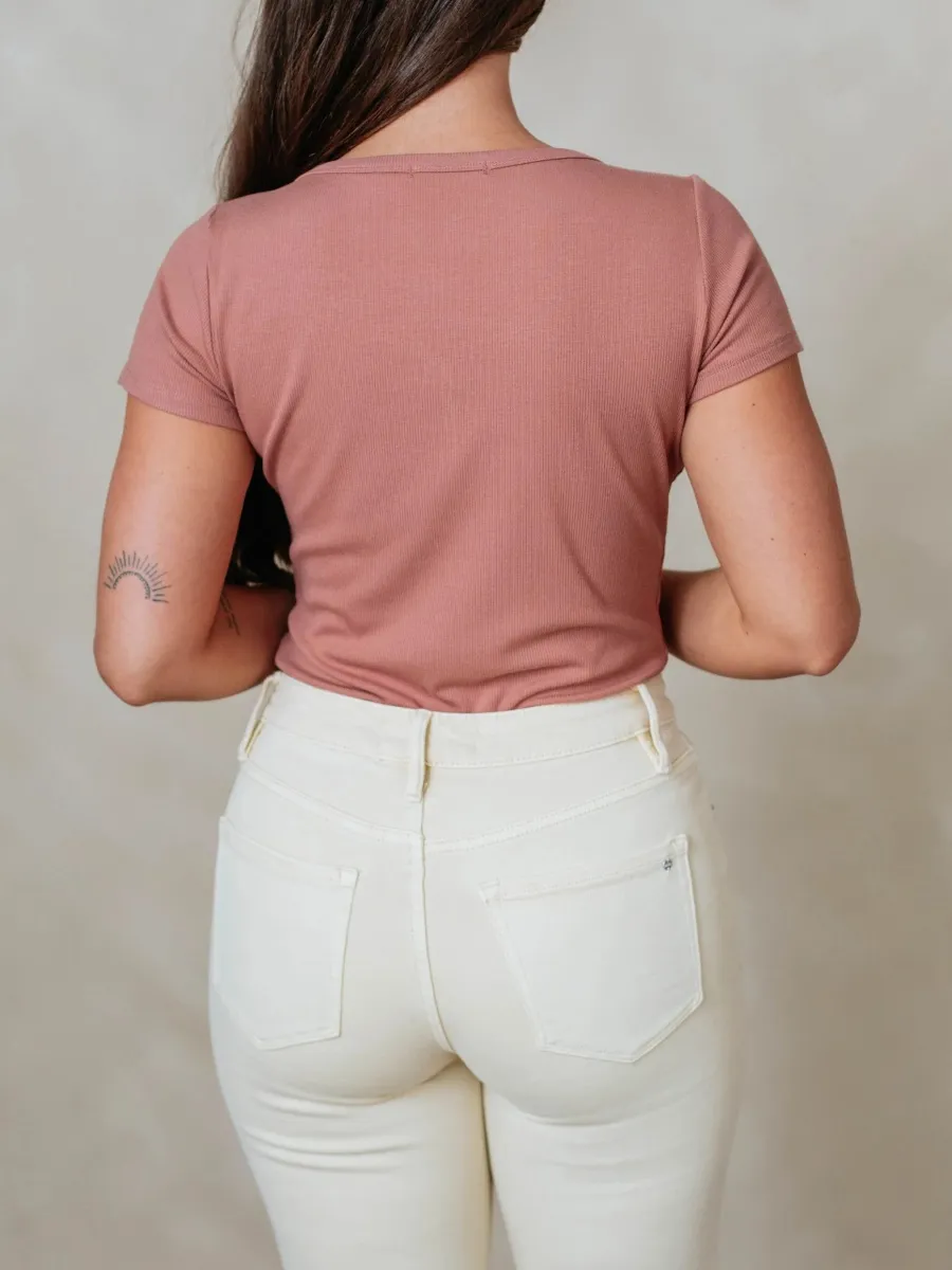 Snap Detail Short Sleeve Bodysuit