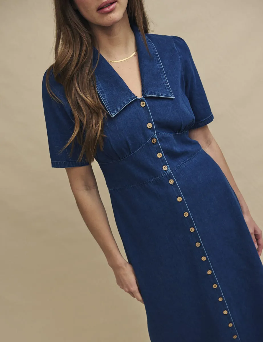 Dark Denim Midi Dress
