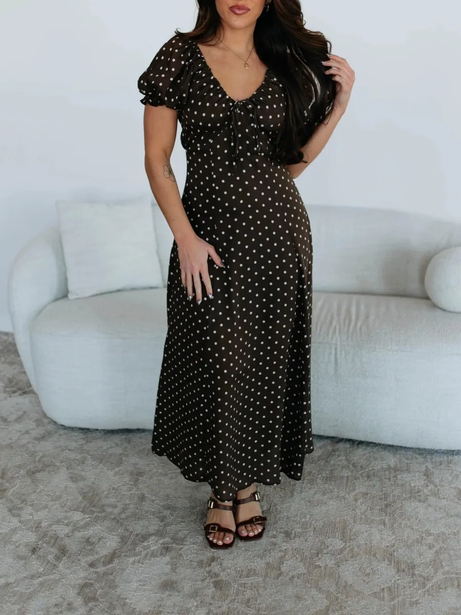 Polka Dot Short Sleeve Dress