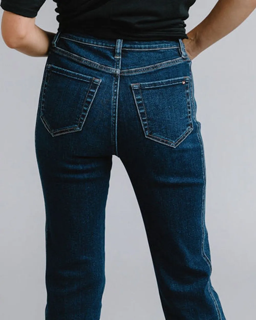 Button Fly Dark Blue Jean