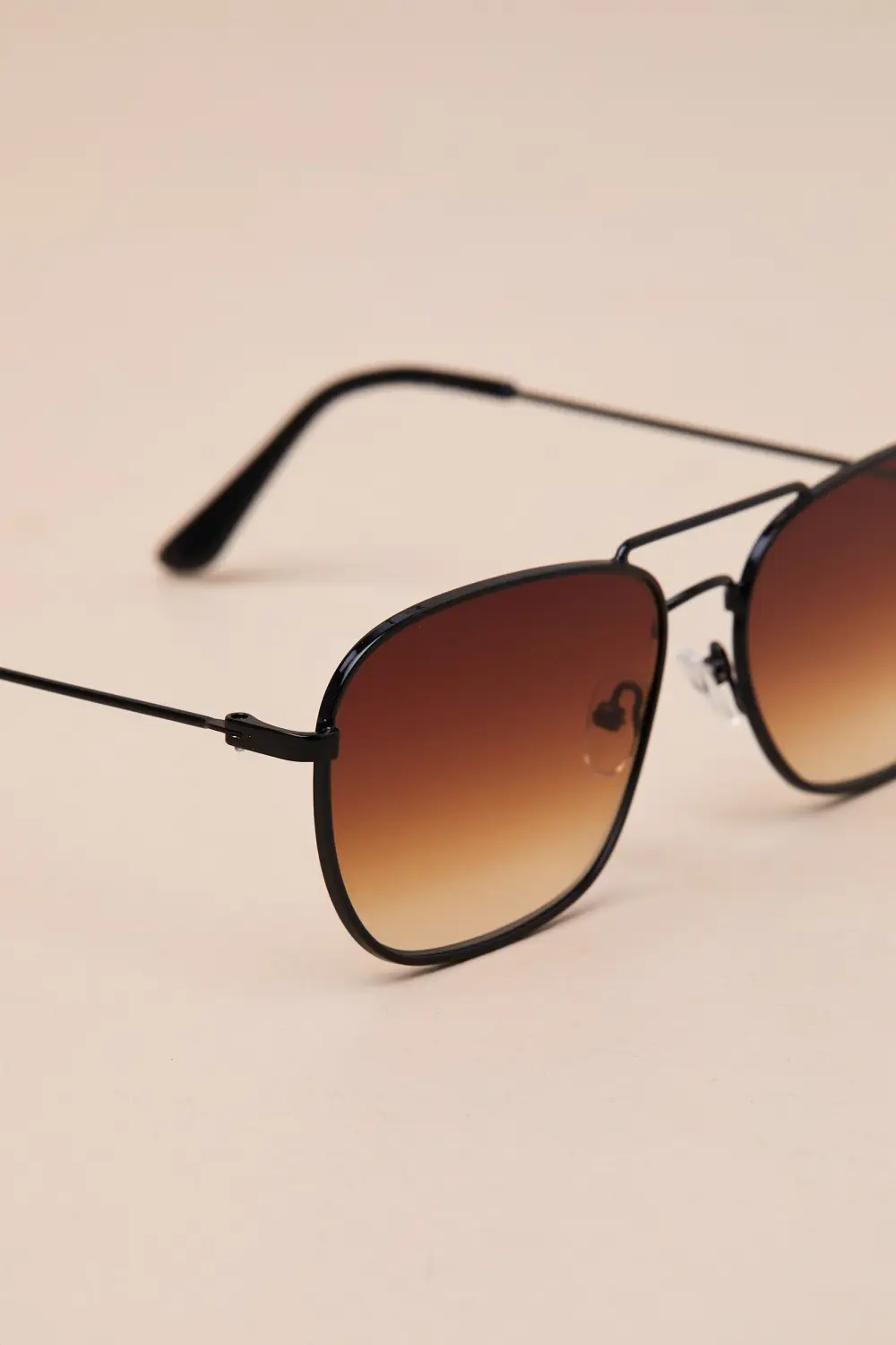 Retro Brown Gradient Lenses All-Match Women's Glasses