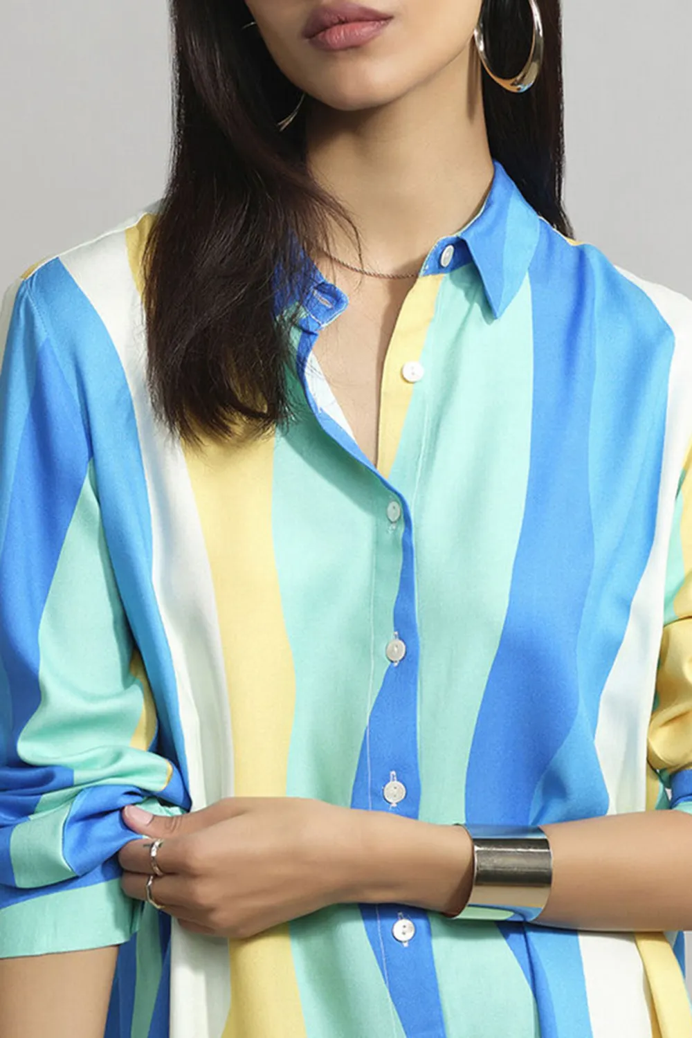 Multi Color Casual Style Shirt