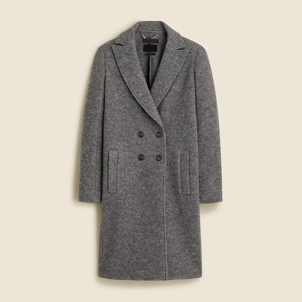 Double-Breasted Topcoat Wool Coats
