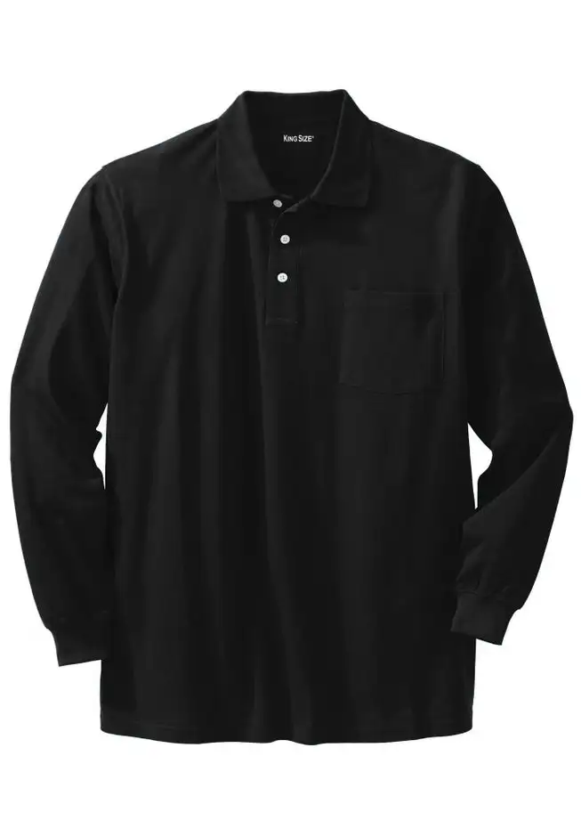 Long-Sleeve Shrink-Less™ Cotton Polo