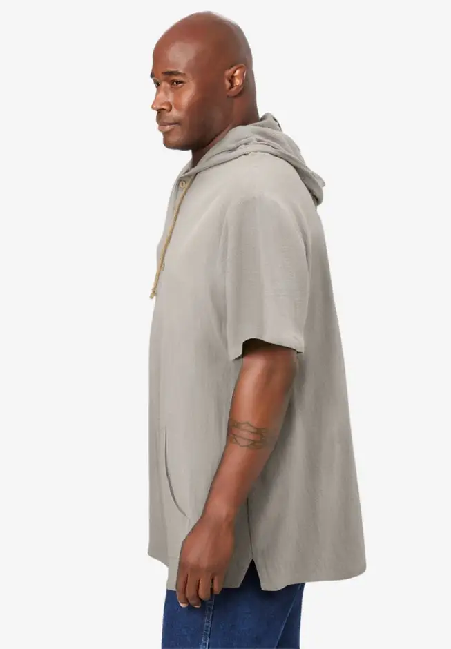 Gauze Short-Sleeve Hoodie