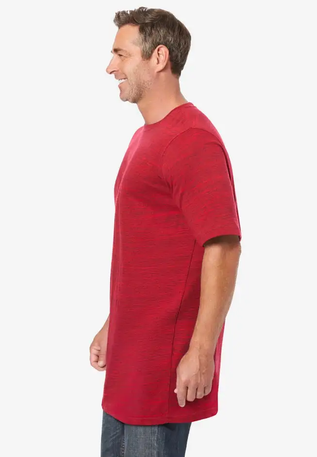Shrink-Less Lightweight Longer-Length Crewneck T-Shirt