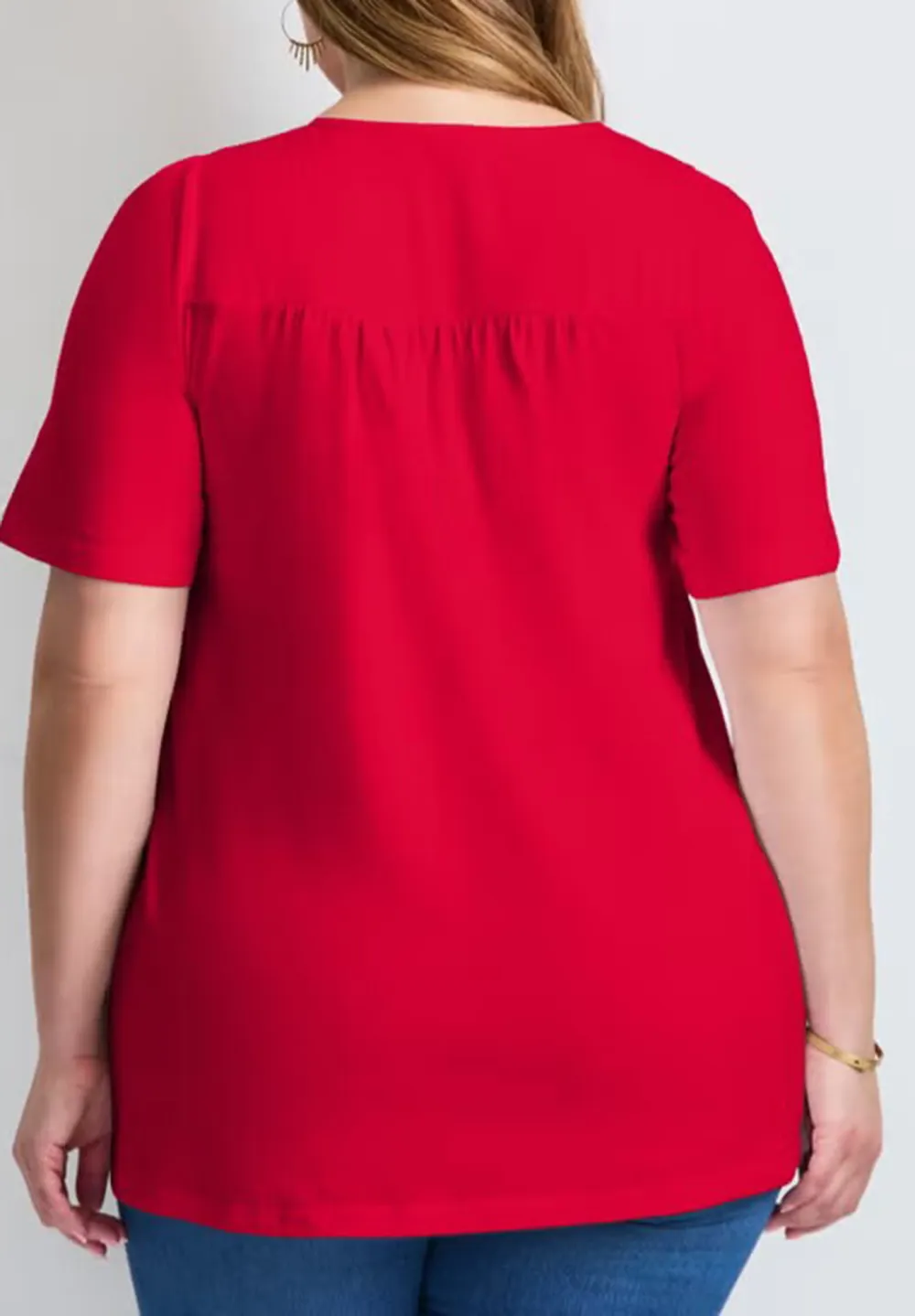 Square Neck Solid Color Top