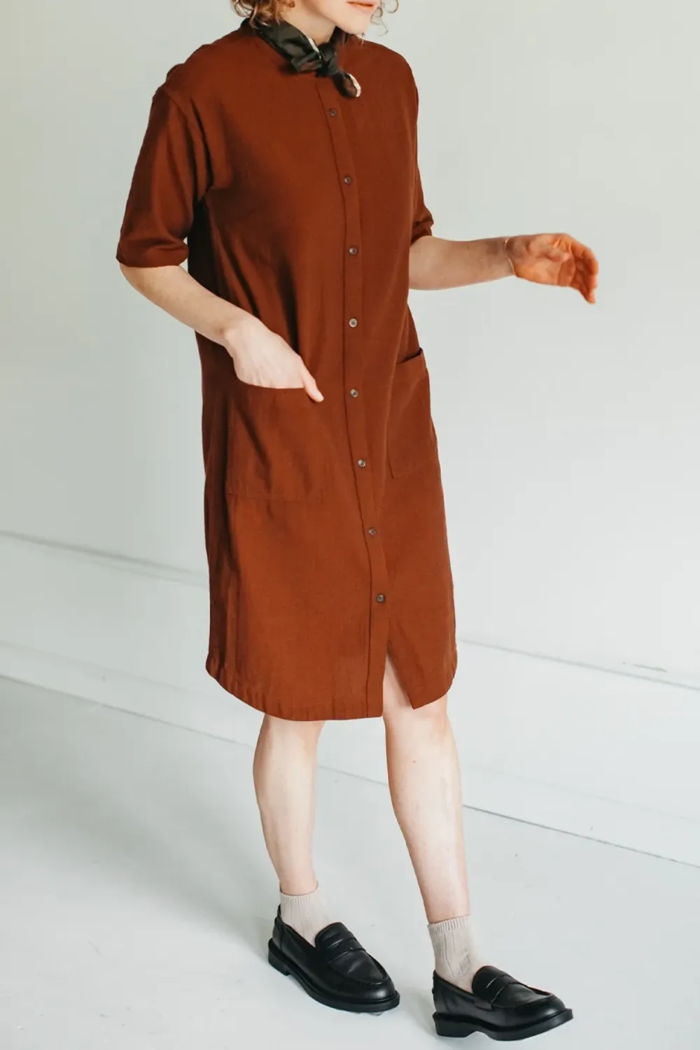 The Crew Neck Cotton Dress